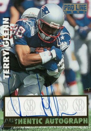 Terry Glenn 1997 Scoreboard Pro Line Autograph England Patriots Sp
