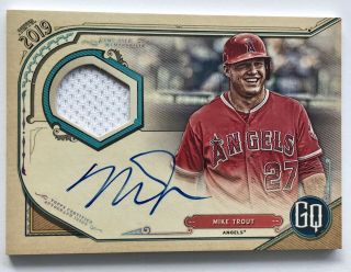 Mike Trout 2019 Topps Gypsy Queen Auto Game Jersey Relic 10/10 =1/1 Angels