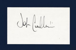 John Cullen Signed Vintage Hockey Index Card