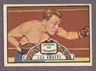 1951 Topps Ringside Boxing Card 50 Lou Ambers
