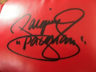 Autographed/Signed MANNY PAC - MAN PACQUIAO Red Title Boxing Glove Beckett BAS 2