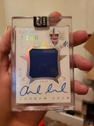2018 Panini Flawless Andrew Luck Star Swatch Signatures Patch Auto /10 Colts Jsy