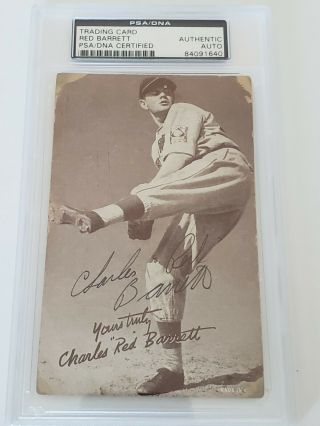2018 Historic Autograph Art Of Baseball Red Barrett Authentic Autograph