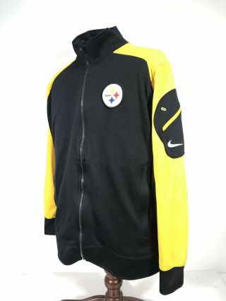 Pittsburgh Steelers Nike Dri - Fit Men’s Xl On Field Apparel Jacket Nfl