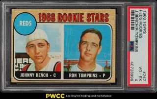 1968 Topps Johnny Bench Rookie Rc 247 Psa 4 Vgex (pwcc)