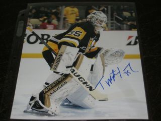 Tristan Jarry Autographed Pittsburgh Penguins 8x10 Photo
