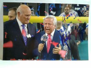 Robert Kraft Hand Signed Autograph 4x6 Photo - England Patriots Bowl