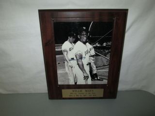 Willie Mays Hand Signed Autographed Plaque By Mounted Memories,  Inc.