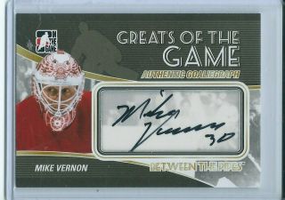 Mike Vernon - 11 - 12 Between The Pipes Auto Amve - Flames Goalie