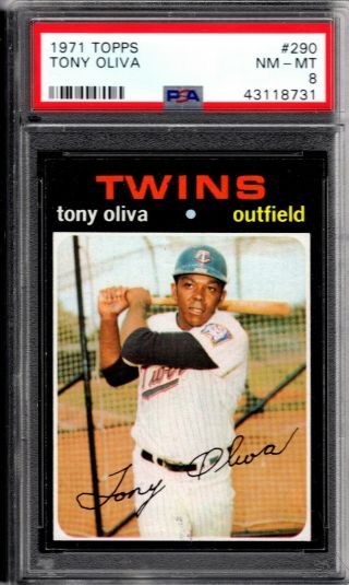 1971 Topps 290 Tony Oliva Twins Psa 8