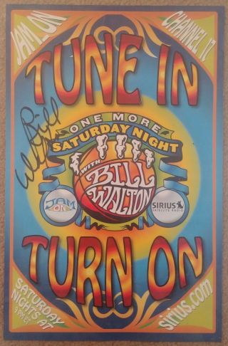 Bill Walton 2004 Signed Sirius Radio One More Saturday Night Poster Auto