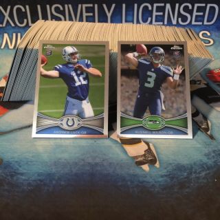 2012 Topps Chrome Football Complete Set 1 - 220 W/ Andrew Luck Russell Wilson Rc