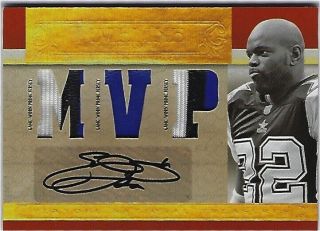 2007 Playoff National Treasures Emmitt Smith Triple Patch Auto 3/5