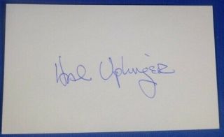 Hal Uplinger Deceased 2011 Signed Autograph 3x5 Baltimore Bullets 1953 - 54