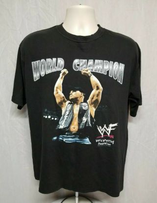 1998 Wwe Stone Cold Steve Austin World Champion Hell Yeah Adult L Black Tshirt