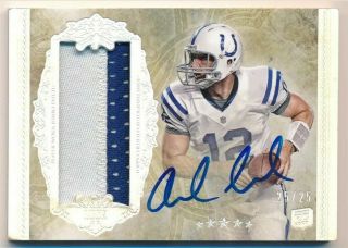 Andrew Luck 2012 Topps Five Star Rookie/rc Auto Jumbo 2 Color Patch Auto 25/25