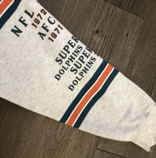 VTG Miami Dolphins 1972 Perfect Season All Over Print Sweatshirt Size Large 3