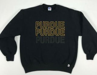 Vintage Purdue Boilermakers Sweatshirt Russell Football Basketball 90 