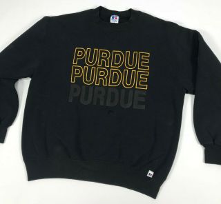 Vintage Purdue Boilermakers Sweatshirt Russell Football Basketball 90 ' s Large 2