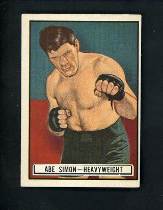 1951 Topps Ringside Boxer 62 Abe Simon Near Boxing