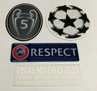 Liverpool Fc Final Madrid 2019 Champion League Respect Soccer Patch Badge
