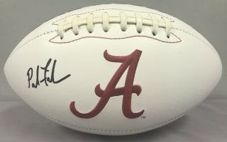 Paul Finebaum Signed Alabama Crimson Tide Logo Football W/ Sec Network