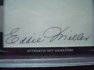 Eddie Miller 1936 - 50 Braves Reds 2012 Leaf Cut Signature 7 - time All - Star d.  1997 2