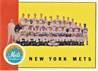 1963 Topps Baseball 473 York Mets Team Baseball Card Centered Card$$$