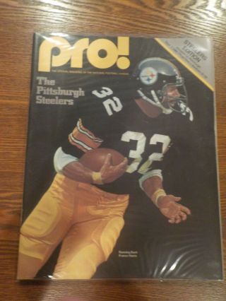 1980 Pittsburgh Steelers Vs Houston Oilers Program Franco Harris Cover