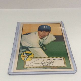 Lou Kretlow 1952 Topps 42 Baseball Card White Sox