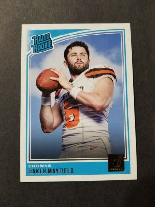 2018 Panini Donruss Football Baker Mayfield Rated Rookie Base,  303  Rc