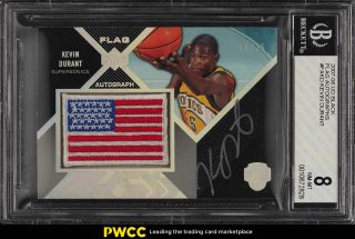 2007 Upper Deck Black Flag Kevin Durant Rookie Rc Auto Patch /25 Bgs 8 (pwcc)