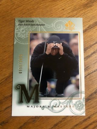 2002 Sp Authentic Majors & Masters Gold Tiger Woods 956/3499