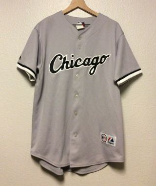 Vintage Majestic Chicago White Sox Spell Out Mlb Baseball Jersey Men’s Large/xl