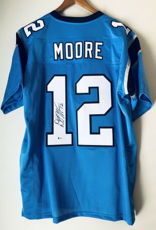 D.  J.  Moore Signed Carolina Panthers Autographed Football Jersey Auto Bas