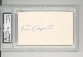 Tommy Griffith Auto Autograph Signed Index Card Psa Dna Cincinnati Reds Robins