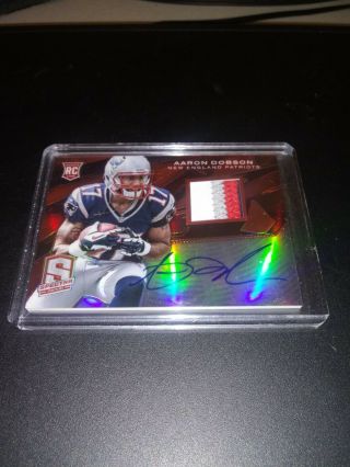 Aaron Dobson 2013 Panini Spectra Red Patch Autograph D 4/25 Marshall