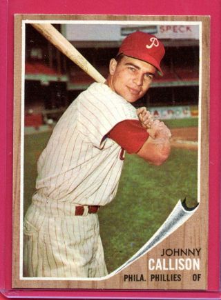 1962 Topps Baseball Card 17 R Johnny Callison Nr -