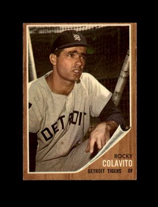1962 Topps Baseball 20 Rocky Colavito (tigers) Exmt