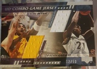 Ud Upper Deck 2000 - 01 Combo Game Jersey Kobe Bryant Kevin Garnett Dual 12/50