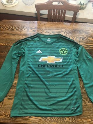 Romero Manchester United Green Long Sleeve Kit Jersey Soccer Football Large Size