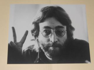 The Beatles John Lennon Peace 8x10 Photo Poster Picture