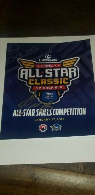 Anthony Greco Signed Autographed 2019 Ahl All Star Skills Competition Program