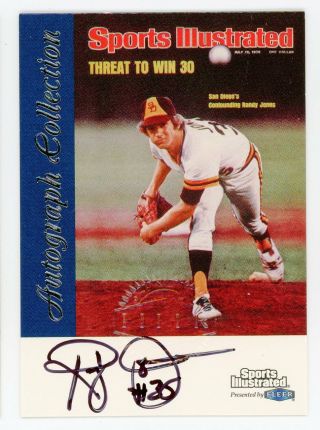 1999 Fleer Sports Illustrated Baseball Randy Jones Autograph