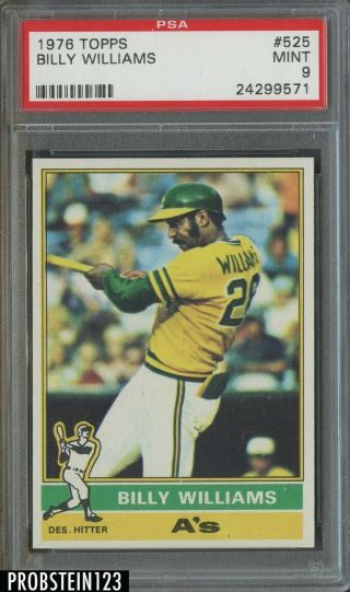 1976 Topps 525 Billy Williams Oakland A 