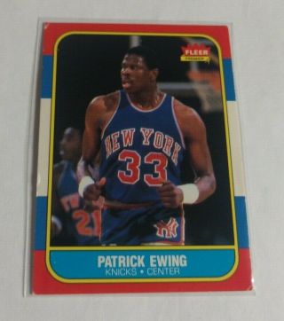 R19,  177 - Patrick Ewing - 1986/87 Fleer - Rookie Card - 32 - Knicks -