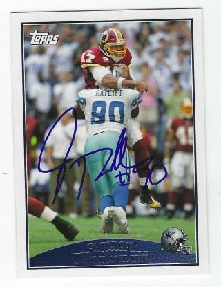 Autographed Jay Ratliff Dallas Cowboys 2009 Topps Football Card 83