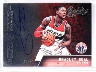 2015 - 16 Absolute Basketball Bradley Beal Marks Fame Autograph D37/49 Mkbb 545
