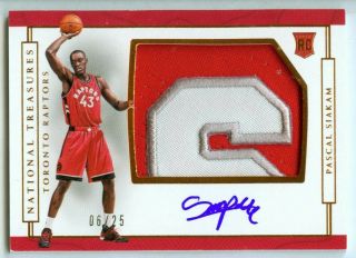 Pascal Siakam 2016 - 17 National Treasures Rookie Patch Auto Rc Rpa Gold 06/25