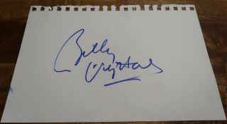 Billy Crystal Oscar Signed Autographed 5x9 Index Card